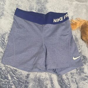 Nike Women's Athletic Shorts in Blue and White